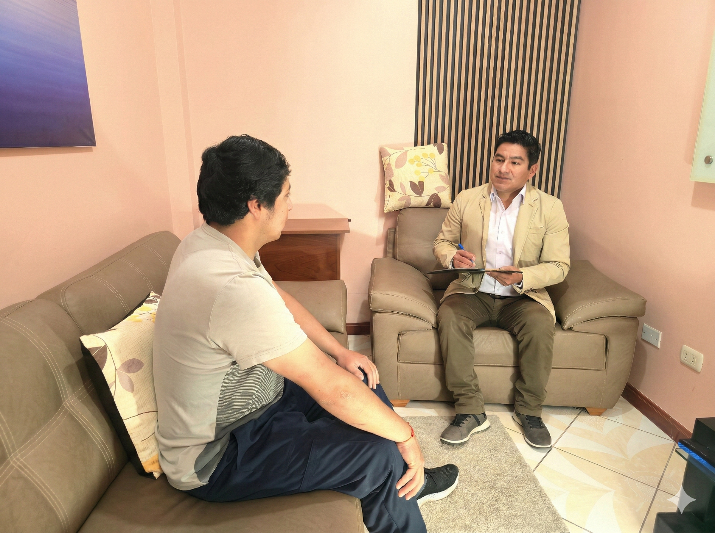 Espacio terapéutico acogedor y moderno del centro psicológico